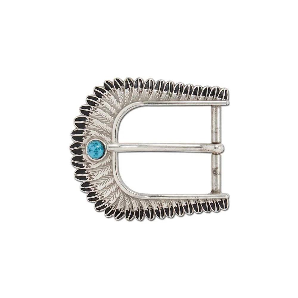 Boucles De Plumes Turquoises - Détail produit