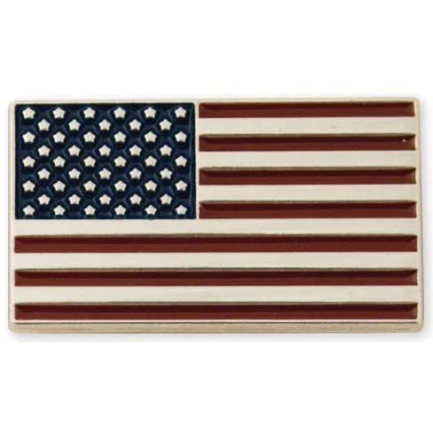 Concho Du Drapeau Américain 1-1/4" (32 Mm) X 3/4" (19 Mm) - Fourniture maroquinerie cuir