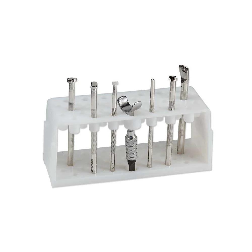 Craftool® Basic 7 Ensemble D'Outils Avec Support - Fourniture maroquinerie cuir
