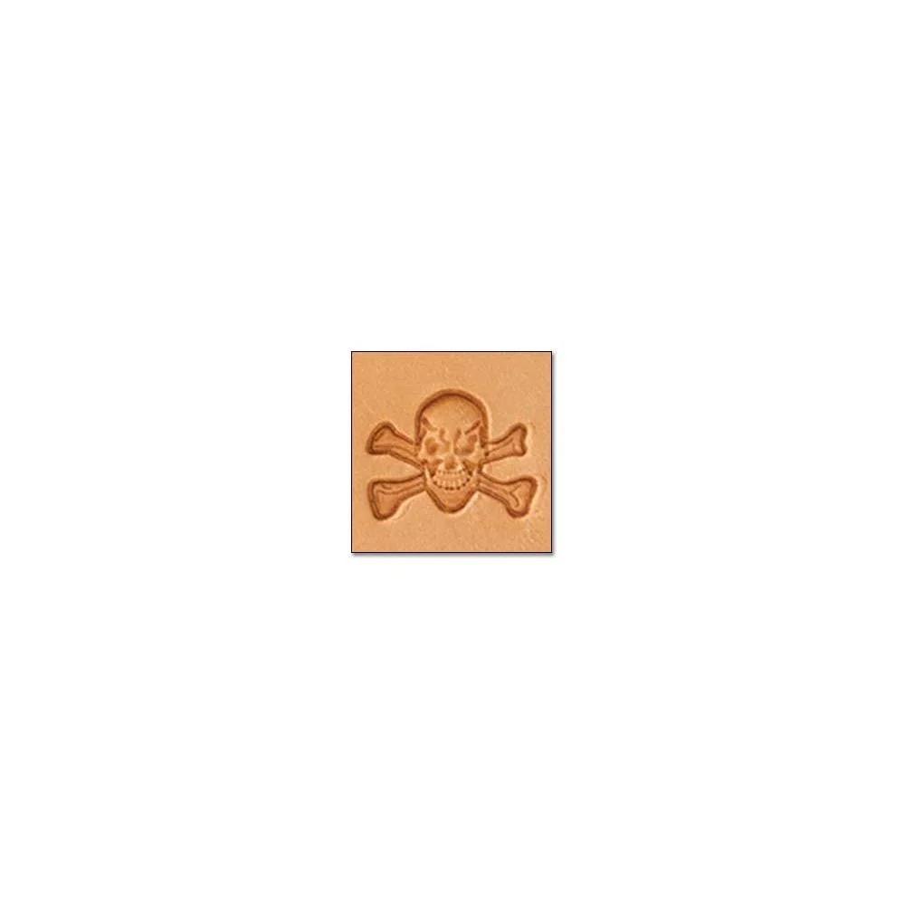 Craftool® Mini Matoir 3D Crâne X Os - Fourniture maroquinerie cuir