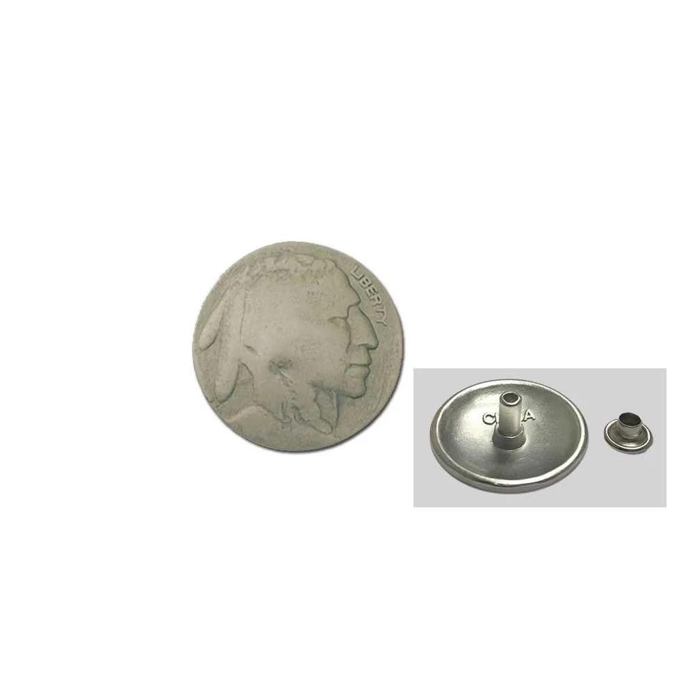 Indian Head Nickel Concho 7/8" (En Anglais) - Fourniture maroquinerie cuir