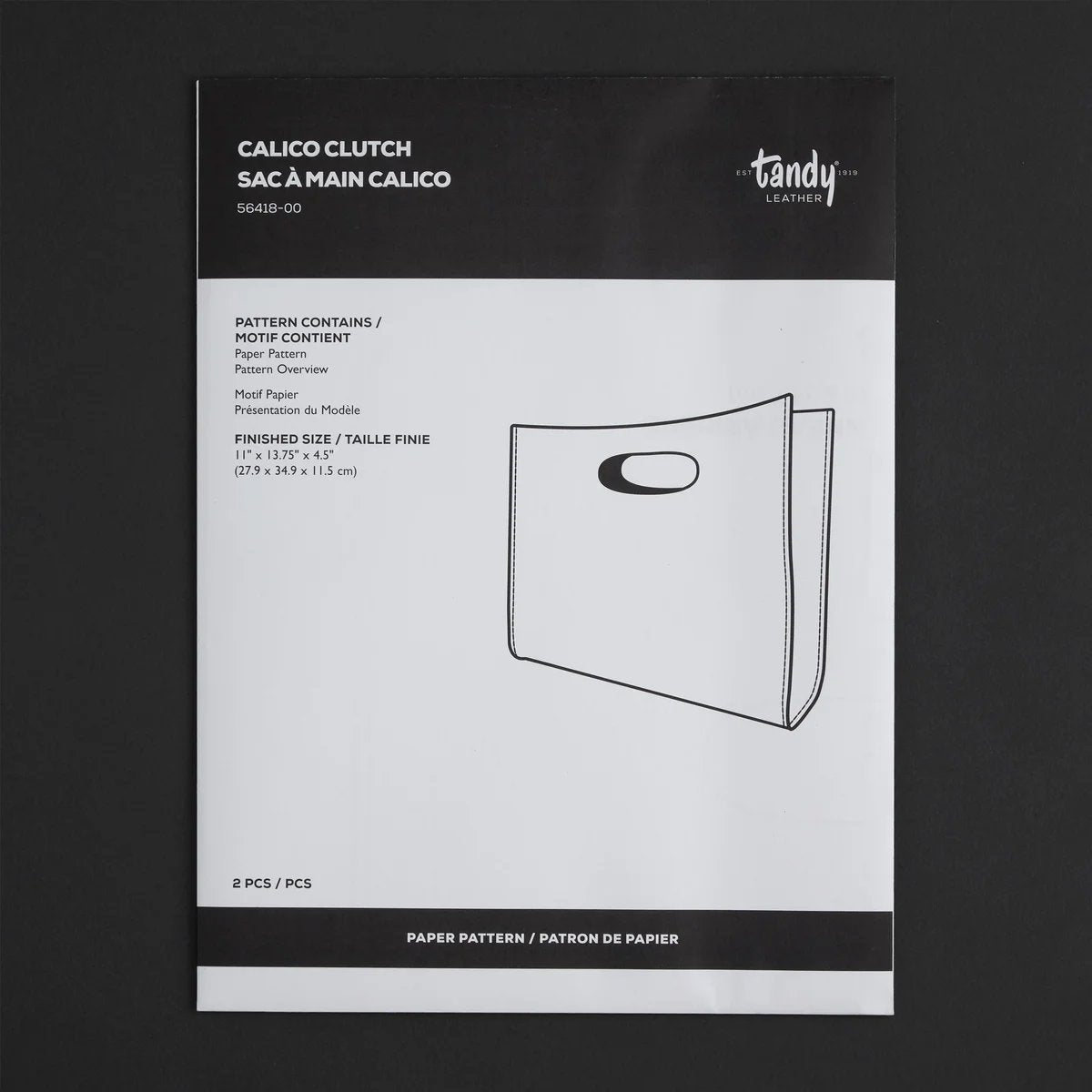 Modèle de papier d’embrayage Calico - Vue alternative