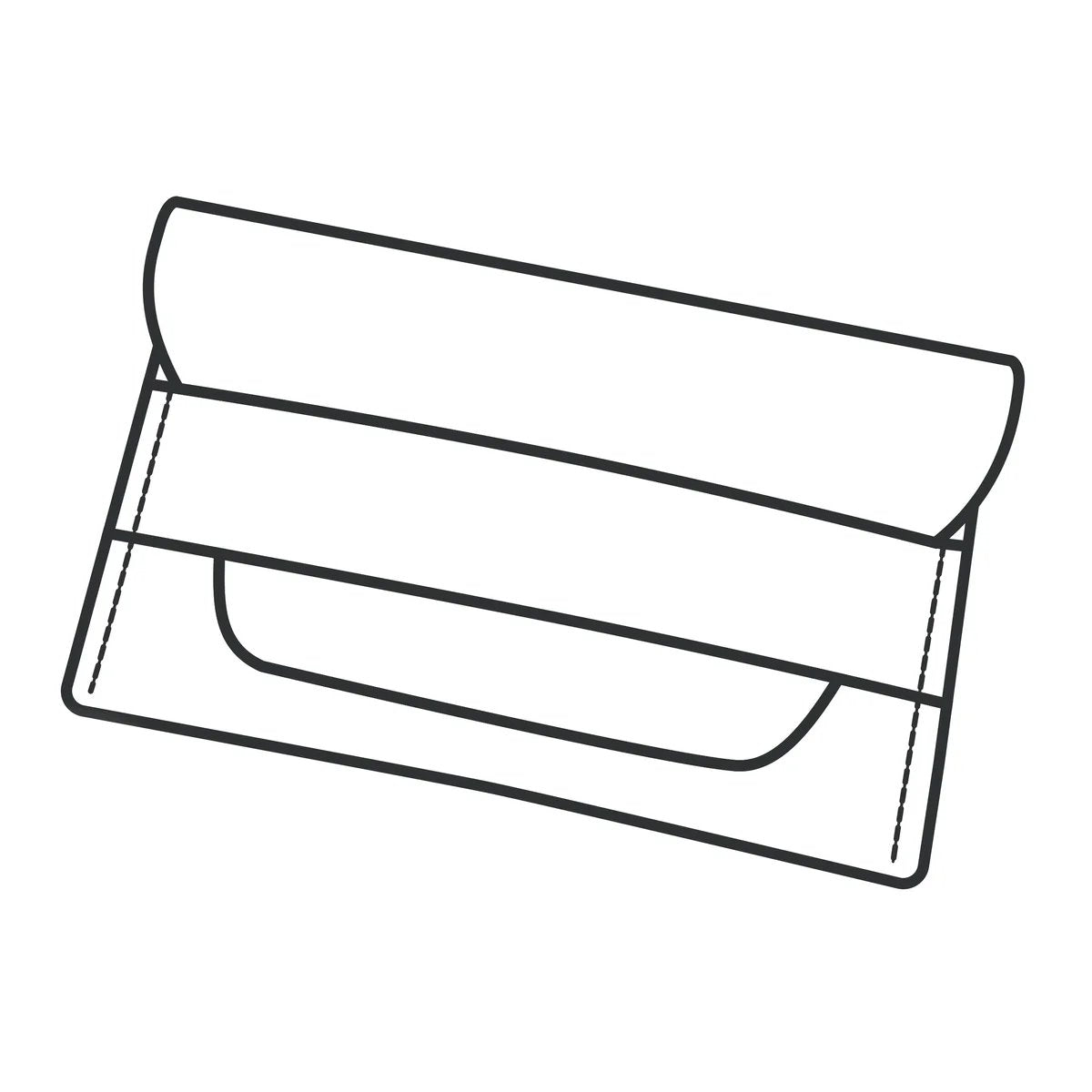 Modèle de papier pour étui à cartes Aspen - Vue principale
