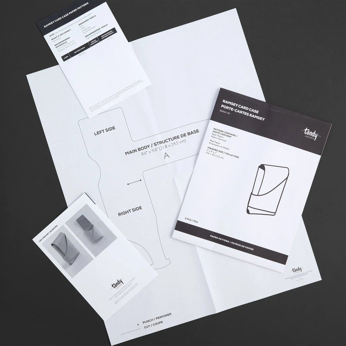 Modèle de papier pour porte-cartes Ramsey - Détail produit