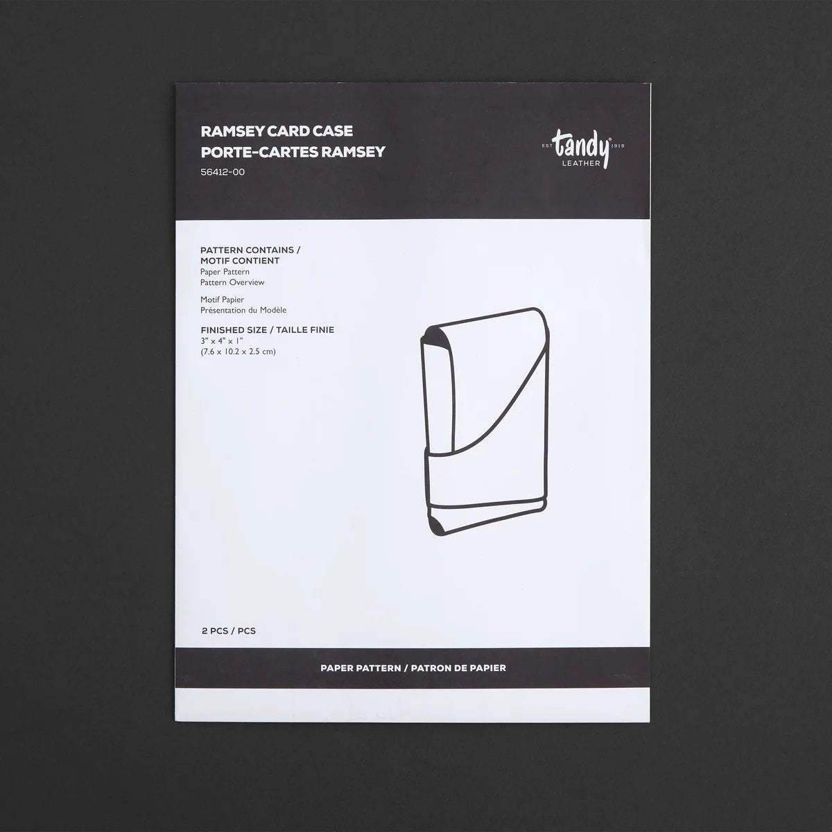 Modèle de papier pour porte-cartes Ramsey - Vue alternative