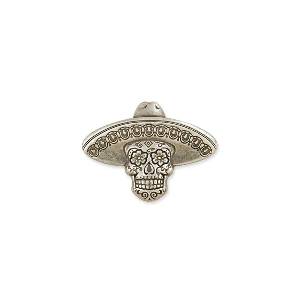 Sugar Skull Conchos Antique Silver Plate/Nickel Free - Vue alternative