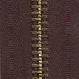 #10 Chaîne À Fermeture Éclair Tissu Brun 6/Ft - Fourniture maroquinerie cuir