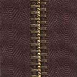 #10 Chaîne À Fermeture Éclair Tissu Brun 6/Ft - Fourniture maroquinerie cuir