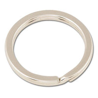 Porte-Clés Plat 1-1/4" (32 Mm) En Plaque Sans Nickel, Paquet De 10