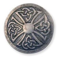 Keltischer Concho aus gestanztem Stahl, rund, 1 Zoll (25 mm)