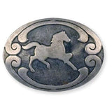 Concho En Acier Estampillé Cheval 1-3/8" (34 Mm) X 1" (25 Mm)