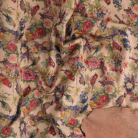 Peau De Mouton À Imprimé Floral