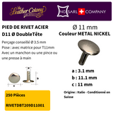 Rivets En Acier (Pied Doubletete) 4 Couleurs