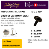 Rivets En Acier (Pied) 4 Couleurs