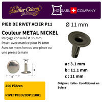 Rivets En Acier (Pied) 4 Couleurs