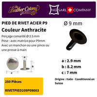 Rivets En Acier (Pied) 4 Couleurs