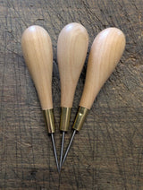 Alêne ronde emmanchée - 4 à 7 cm - Fourniture maroquinerie cuir