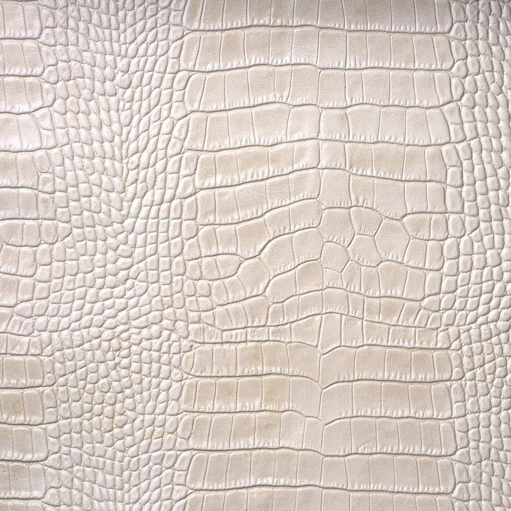 Basane Art Mouton Bio-Tan - Façon Crocodile Blanc Naturel - Fourniture maroquinerie cuir