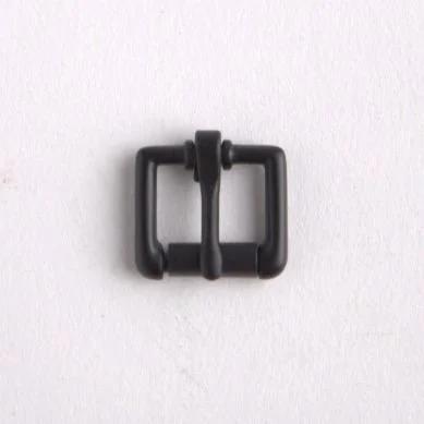 Boucle De Sangle À Rouleau 1/2 En Noir/Noir - Fourniture maroquinerie cuir