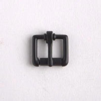 Boucle De Sangle À Rouleau 1/2 En Noir/Noir - Fourniture maroquinerie cuir
