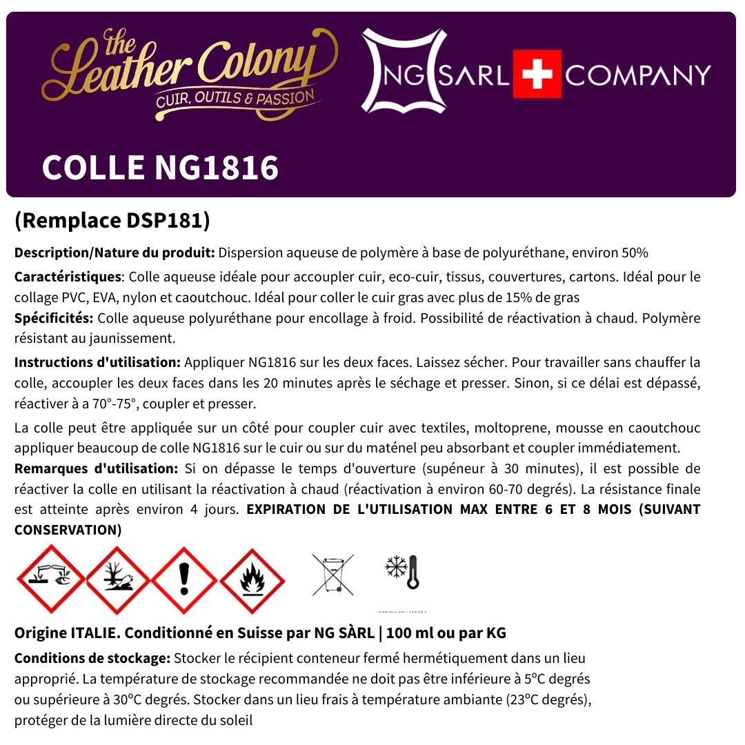 Colle Ng1816 (Remplace Dsp181) - Fourniture maroquinerie cuir