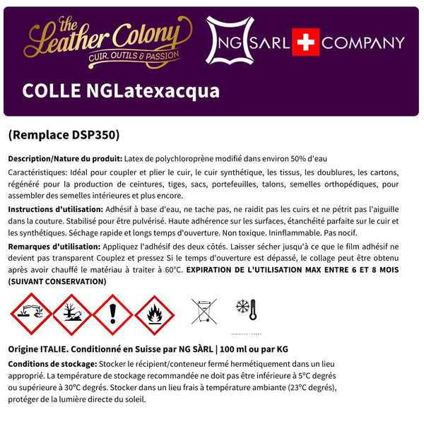Colle Nglatexacqua (Remplace La Dsp350) - Fourniture maroquinerie cuir