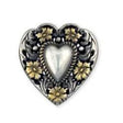 Concho De Coeur Floral 1" (25 Mm) - Fourniture maroquinerie cuir