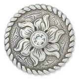 Concho De Fleurs De Cristal 1" (25 Mm) - Fourniture maroquinerie cuir