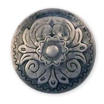 Concho En Acier Estampé À Fleur Ronde De 25 Mm (1") - Fourniture maroquinerie cuir
