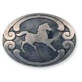 Concho En Acier Estampillé Cheval 1-3/8" (34 Mm) X 1" (25 Mm) - Fourniture maroquinerie cuir