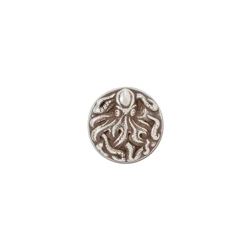 Concho Octopus 1" Tandy Leather - Argent Antique Vissé - Fourniture maroquinerie cuir