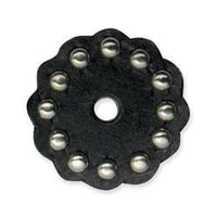 Conchos En Cuir À Pois Ronds Noirs - Vue principale