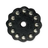 Conchos En Cuir À Pois Ronds Noirs - Vue principale