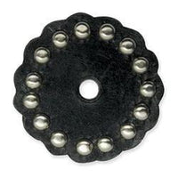 Conchos En Cuir À Pois Ronds Noirs - Détail produit