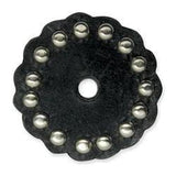 Conchos En Cuir À Pois Ronds Noirs - Détail produit