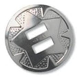 Conchos Ronds À Fentes Avec Étoile Plaquée Nickel - Paquet De 10 - Vue alternative