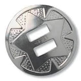 Conchos Ronds À Fentes Avec Étoile Plaquée Nickel - Paquet De 10 - Vue alternative