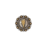 Conchos Ronds Aux Baies Avec Motif Central - Zoom détaillé
