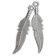 Embellissements En Plumes - Plaqué Argent 1 Paire - Détail produit