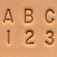 Ensemble D'Alphabets Et De Chiffres Craftool® 1/4" (6 Mm) - Fourniture maroquinerie cuir
