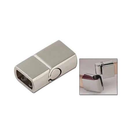 Fermoir À Glissière Pour Bracelet Plaque Sans Nickel 3/8" (10 Mm) - Fourniture maroquinerie cuir