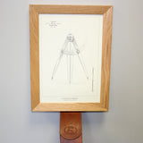 Illustration compas - Fourniture maroquinerie cuir