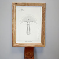 Illustration - couteau 1/2 lune - Fourniture maroquinerie cuir