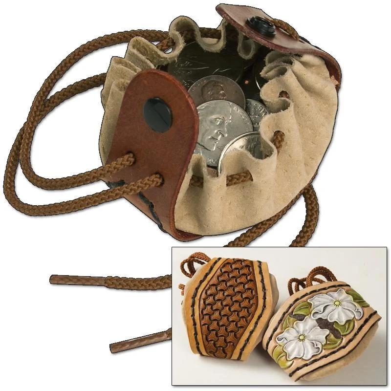 Kit De Pochettes De Pièces À Cordon Coulissant - Fourniture maroquinerie cuir