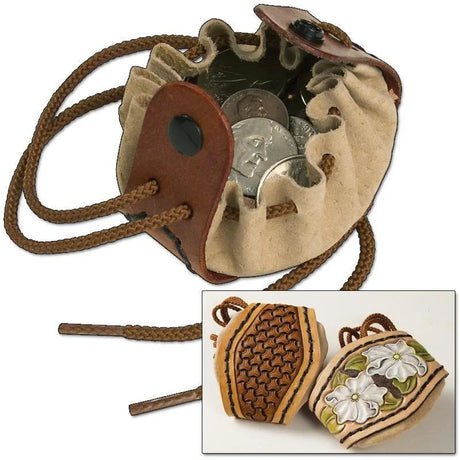 Kit De Pochettes De Pièces À Cordon Coulissant - Fourniture maroquinerie cuir