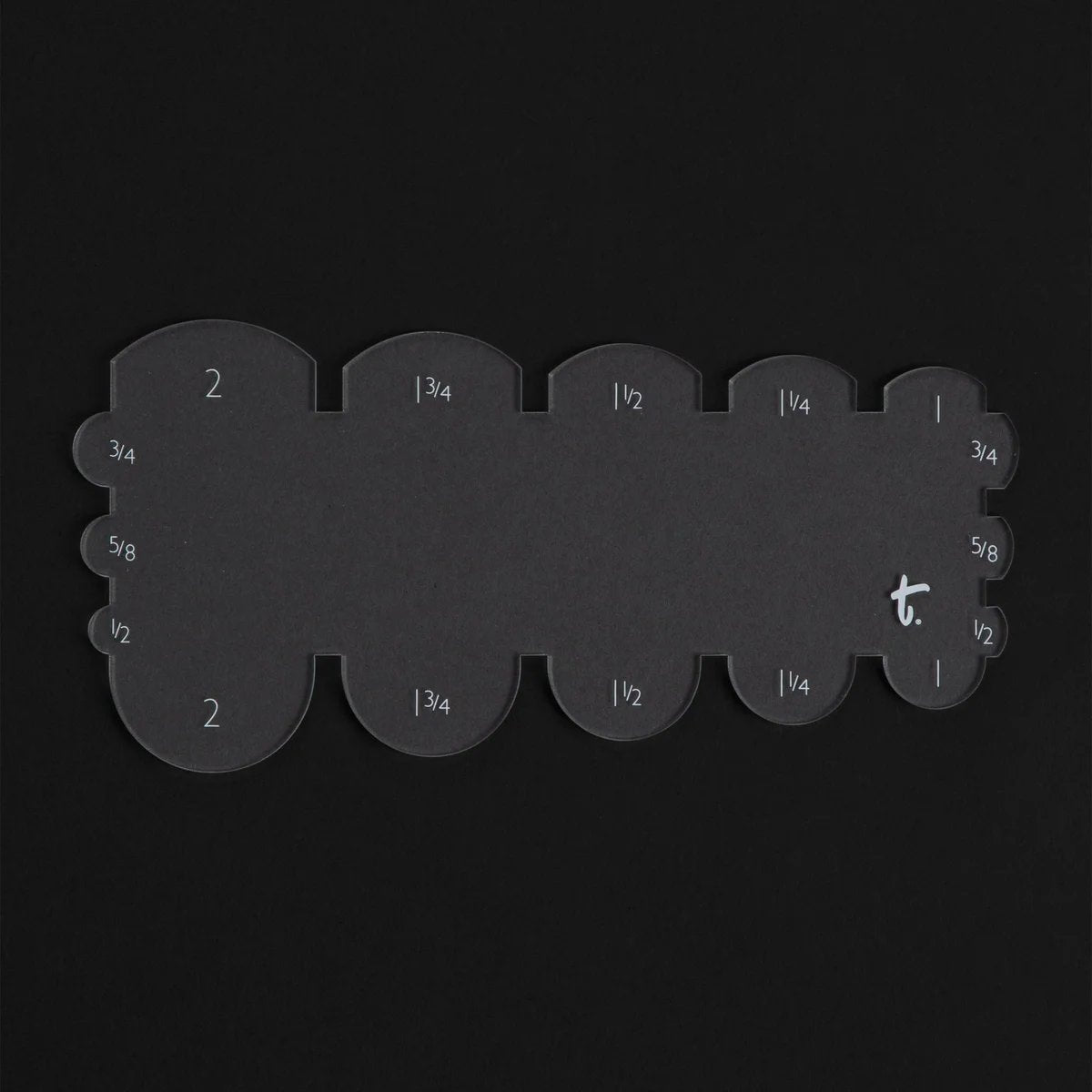 Modèle acrylique d’extrémité de ceinture arrondie - Vue principale
