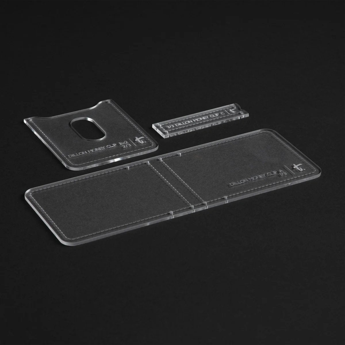 Modèle acrylique de pince à billets Dillon - Zoom détaillé