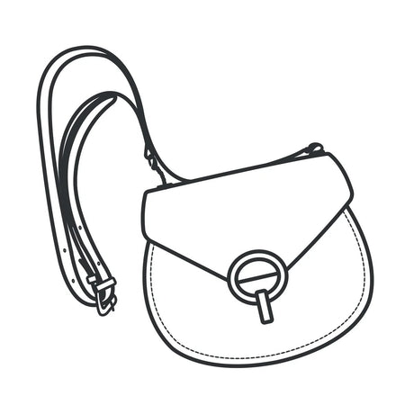 Modèle de papier à bandoulière Isabella Turn Lock - Vue principale