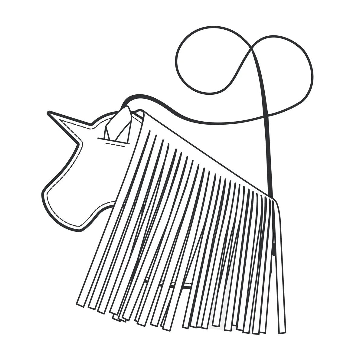 Modèle de papier à bandoulière licorne - Vue principale