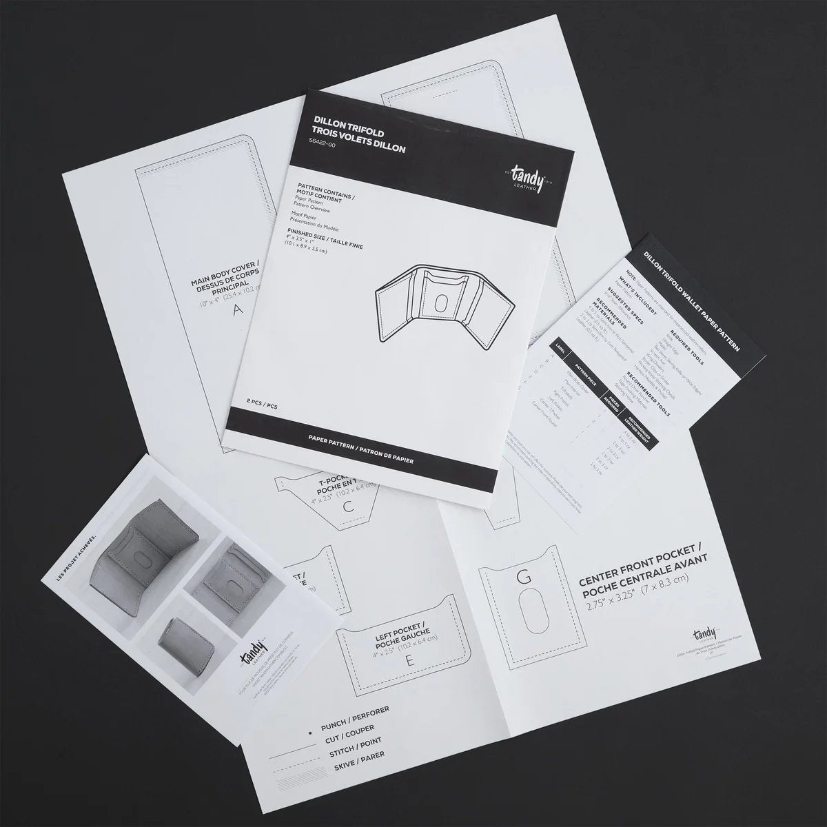 Modèle de papier à trois volets Dillon - Détail produit
